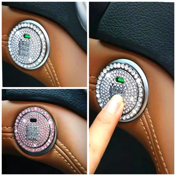 Push Start Bling Button Cover - Picture 1 of 7